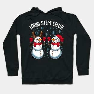 Snowman - Look! Stem Cells! Funny Science Xmas Hoodie